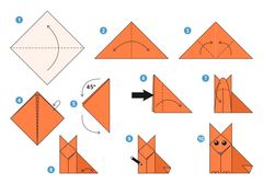 Çocuklar İçin  Origami Şablonu  