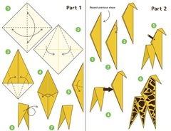 Çocuklar İçin  Origami Şablonu  