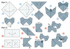 Çocuklar İçin  Origami Şablonu  