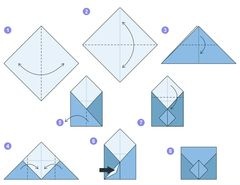Çocuklar İçin  Origami Şablonu  
