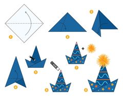 Çocuklar İçin  Origami Şablonu  