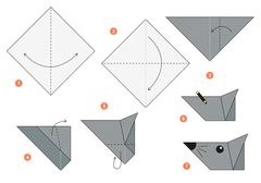 Çocuklar İçin  Origami Şablonu  