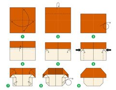 Çocuklar İçin  Origami Şablonu  