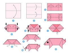 Çocuklar İçin  Origami Şablonu  