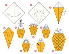 Çocuklar İçin  Origami Şablonu  