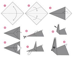 Çocuklar İçin  Origami Şablonu  