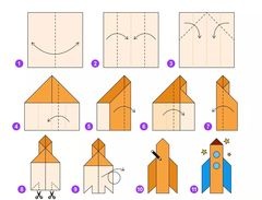 Çocuklar İçin  Origami Şablonu  
