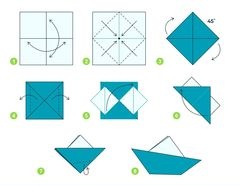 Çocuklar İçin  Origami Şablonu  