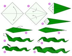Çocuklar İçin  Origami Şablonu  