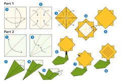 Çocuklar İçin  Origami Şablonu  