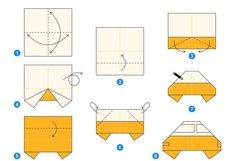 Çocuklar İçin  Origami Şablonu  