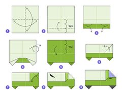 Çocuklar İçin  Origami Şablonu  