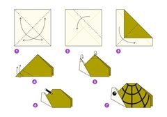 Çocuklar İçin  Origami Şablonu  