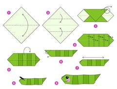 Çocuklar İçin  Origami Şablonu  