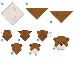 Çocuklar İçin  Origami Şablonu  