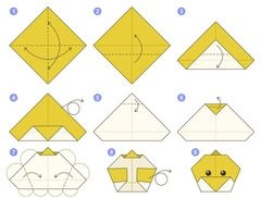 Çocuklar İçin  Origami Şablonu  