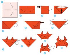 Çocuklar İçin  Origami Şablonu  