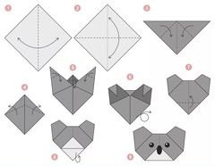 Çocuklar İçin  Origami Şablonu  