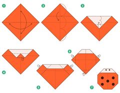 Çocuklar İçin  Origami Şablonu  