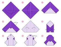 Çocuklar İçin  Origami Şablonu  