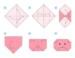 Çocuklar İçin  Origami Şablonu  