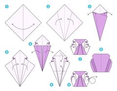 Çocuklar İçin  Origami Şablonu  