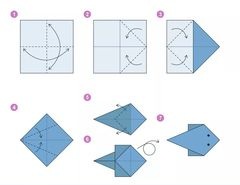 Çocuklar İçin  Origami Şablonu  