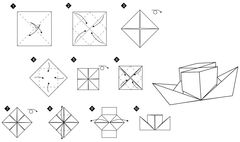 Çocuklar İçin  Origami Şablonu  