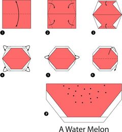 Çocuklar İçin  Origami Şablonu  