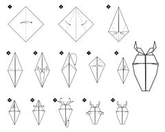 Çocuklar İçin  Origami Şablonu  