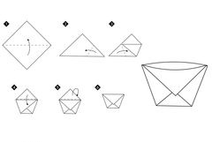 Çocuklar İçin  Origami Şablonu  