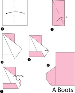 Çocuklar İçin  Origami Şablonu  