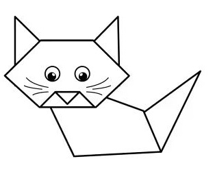 Çocuklar İçin  Origami Şablonu  
