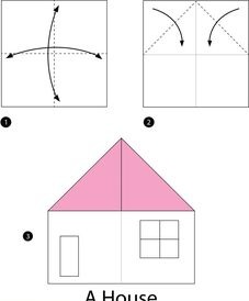 Çocuklar İçin  Origami Şablonu  