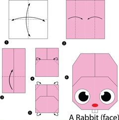 Çocuklar İçin  Origami Şablonu  