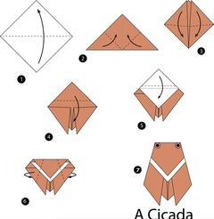 Çocuklar İçin  Origami Şablonu  