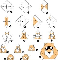 Çocuklar İçin  Origami Şablonu  