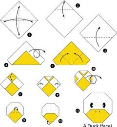 Çocuklar İçin  Origami Şablonu  