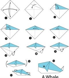 Çocuklar İçin  Origami Şablonu  