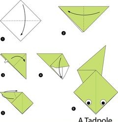 Çocuklar İçin  Origami Şablonu  