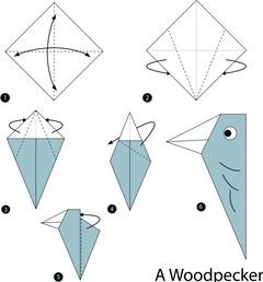 Çocuklar İçin  Origami Şablonu  