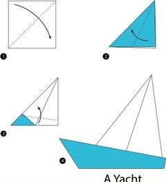 Çocuklar İçin  Origami Şablonu  