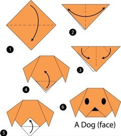 Çocuklar İçin  Origami Şablonu  