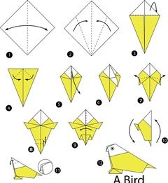 Çocuklar İçin  Origami Şablonu  