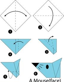 Çocuklar İçin  Origami Şablonu  
