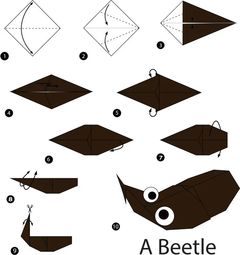 Çocuklar İçin  Origami Şablonu  
