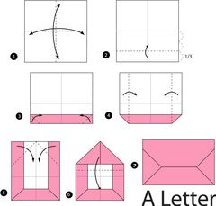 Çocuklar İçin  Origami Şablonu  
