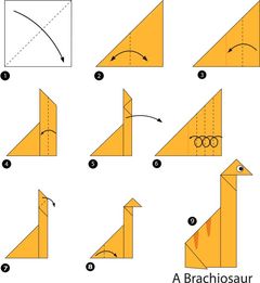 Çocuklar İçin  Origami Şablonu  