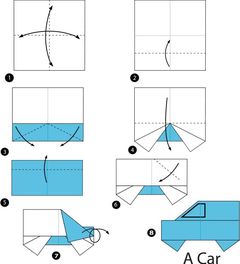Çocuklar İçin  Origami Şablonu  
