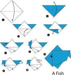 Çocuklar İçin  Origami Şablonu  